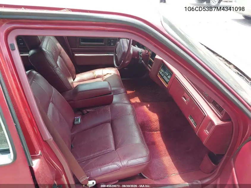 1991 Cadillac Deville VIN: 1G6CD53B7M4341098 Lot: 45520073