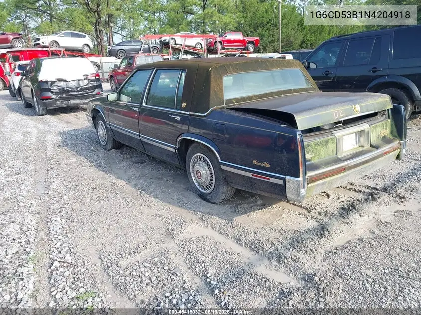 1992 Cadillac Deville VIN: 1G6CD53B1N4204918 Lot: 45415032