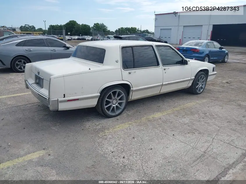 1993 Cadillac Deville VIN: 1G6CD53B2P4287343 Lot: 45368342
