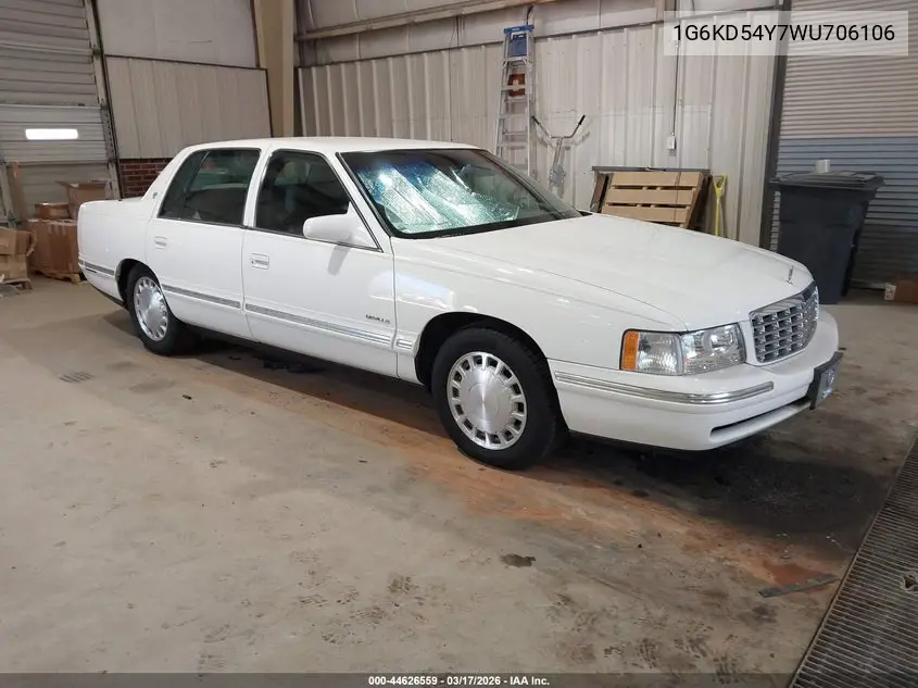 1998 Cadillac Deville Standard VIN: 1G6KD54Y7WU706106 Lot: 44626559