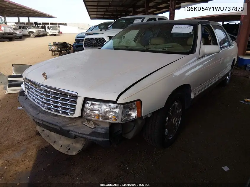 1998 Cadillac Deville Standard VIN: 1G6KD54Y1WU737870 Lot: 44842938