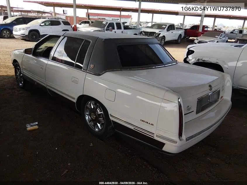 1998 Cadillac Deville Standard VIN: 1G6KD54Y1WU737870 Lot: 44842938
