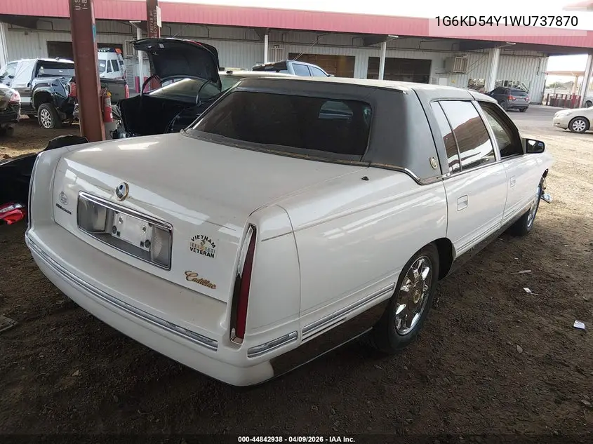 1998 Cadillac Deville Standard VIN: 1G6KD54Y1WU737870 Lot: 44842938