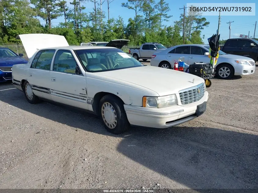 1998 Cadillac Deville Standard VIN: 1G6KD54Y2WU731902 Lot: 45242275