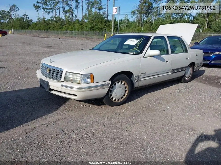 1998 Cadillac Deville Standard VIN: 1G6KD54Y2WU731902 Lot: 45242275
