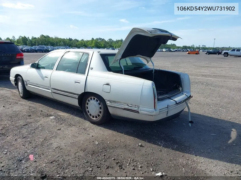 1998 Cadillac Deville Standard VIN: 1G6KD54Y2WU731902 Lot: 45242275