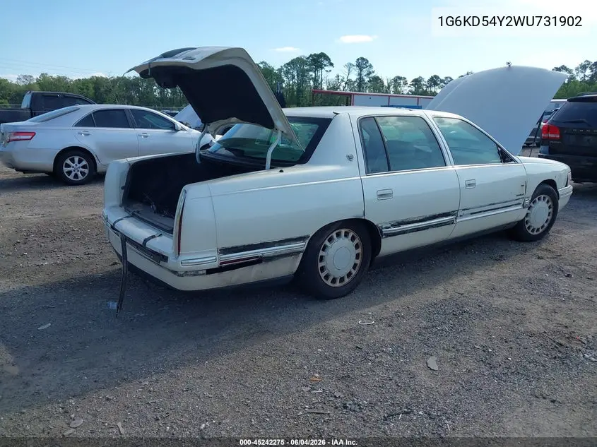 1998 Cadillac Deville Standard VIN: 1G6KD54Y2WU731902 Lot: 45242275