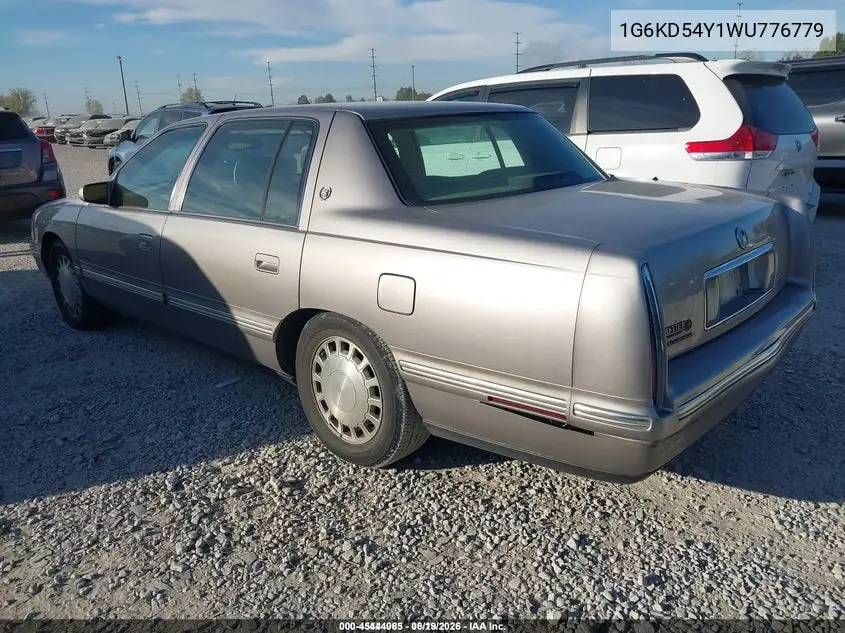 1998 Cadillac Deville Standard VIN: 1G6KD54Y1WU776779 Lot: 45444065