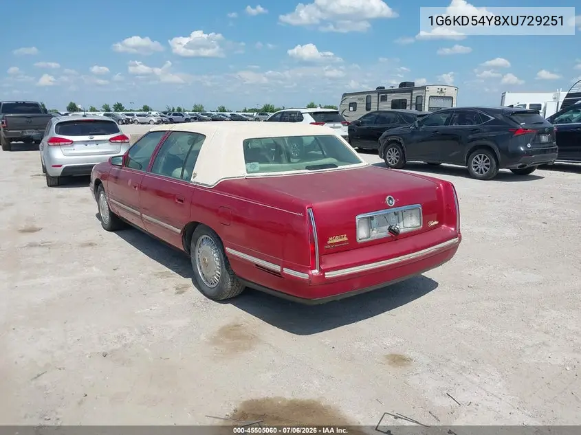 1999 Cadillac Deville Standard VIN: 1G6KD54Y8XU729251 Lot: 45505060