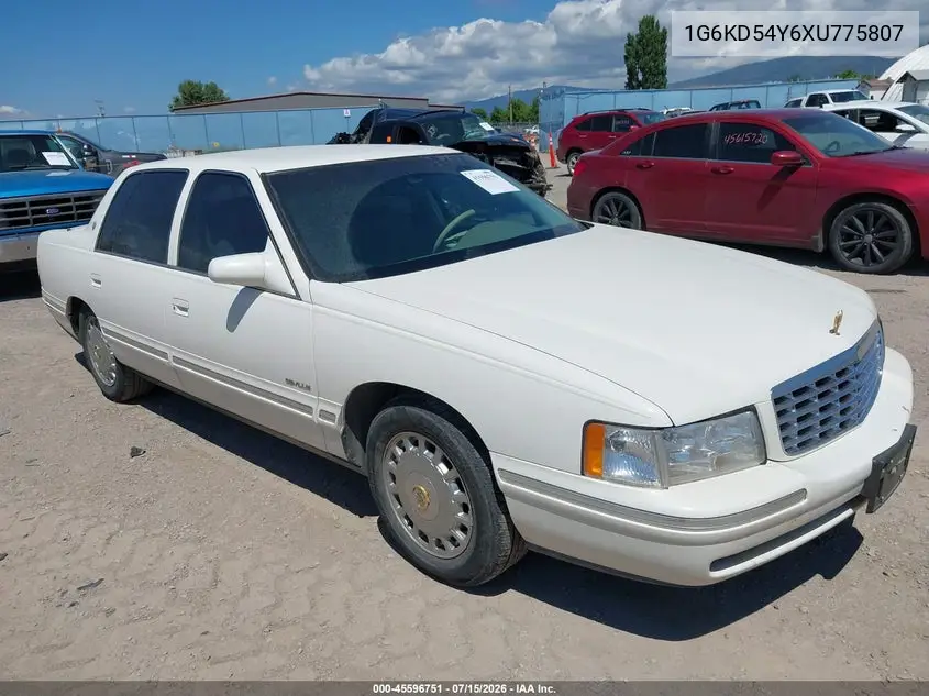 1999 Cadillac Deville Standard VIN: 1G6KD54Y6XU775807 Lot: 45596751