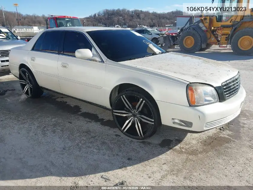 2000 Cadillac Deville Standard VIN: 1G6KD54YXYU213023 Lot: 44187673