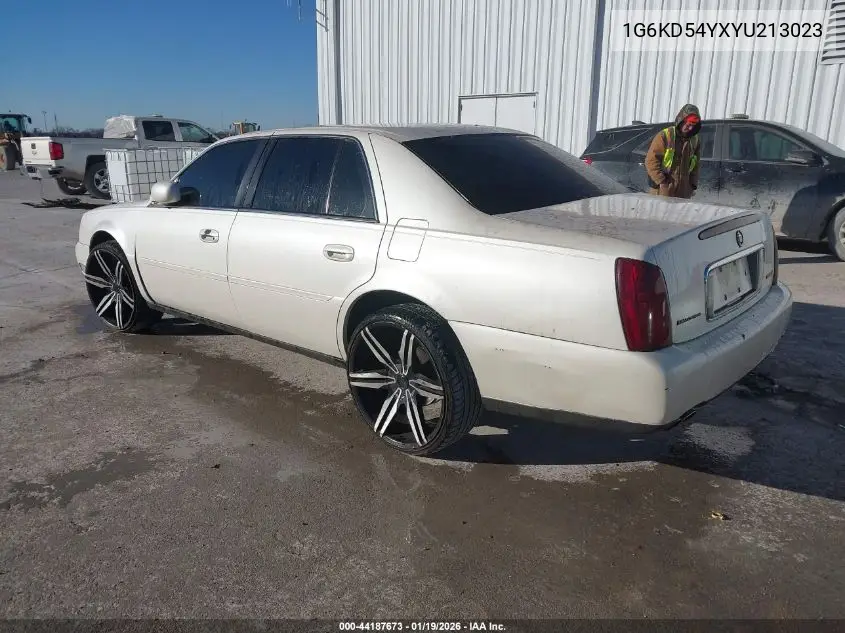 2000 Cadillac Deville Standard VIN: 1G6KD54YXYU213023 Lot: 44187673