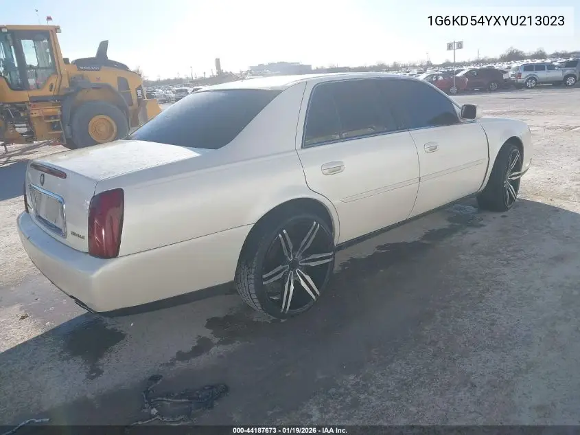 2000 Cadillac Deville Standard VIN: 1G6KD54YXYU213023 Lot: 44187673