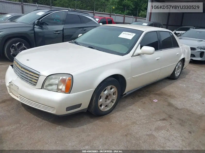 2000 Cadillac Deville Standard VIN: 1G6KD57Y8YU330529 Lot: 45420663