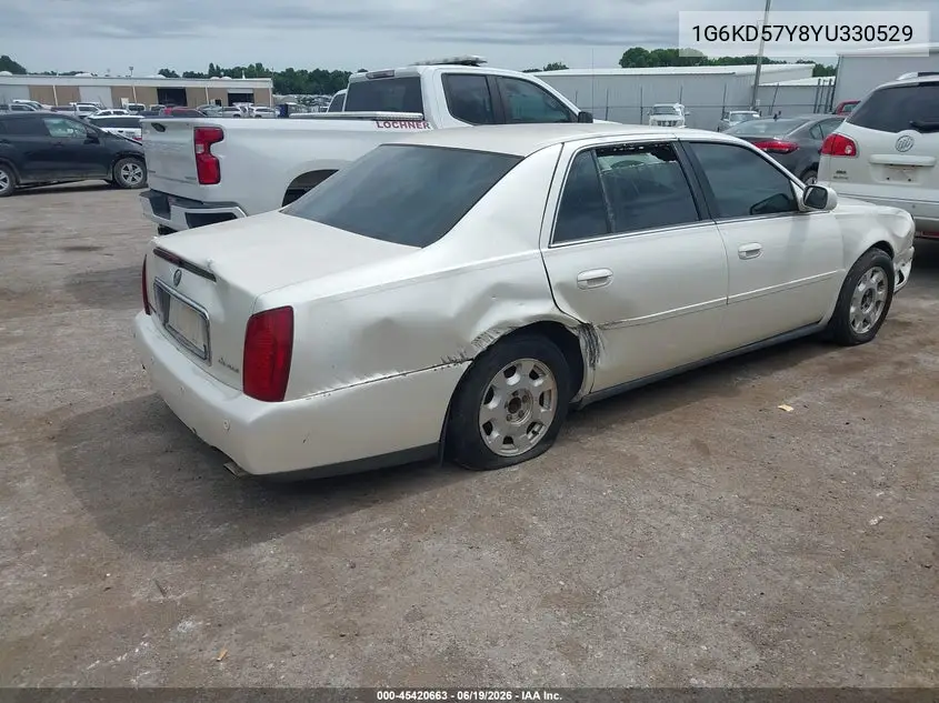2000 Cadillac Deville Standard VIN: 1G6KD57Y8YU330529 Lot: 45420663