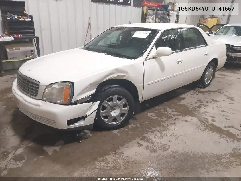 2001 Cadillac Deville Standard W/W20 VIN: 1G6KD54Y01U141657 Lot: 44179036
