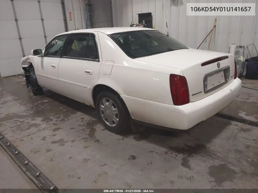 2001 Cadillac Deville Standard W/W20 VIN: 1G6KD54Y01U141657 Lot: 44179036