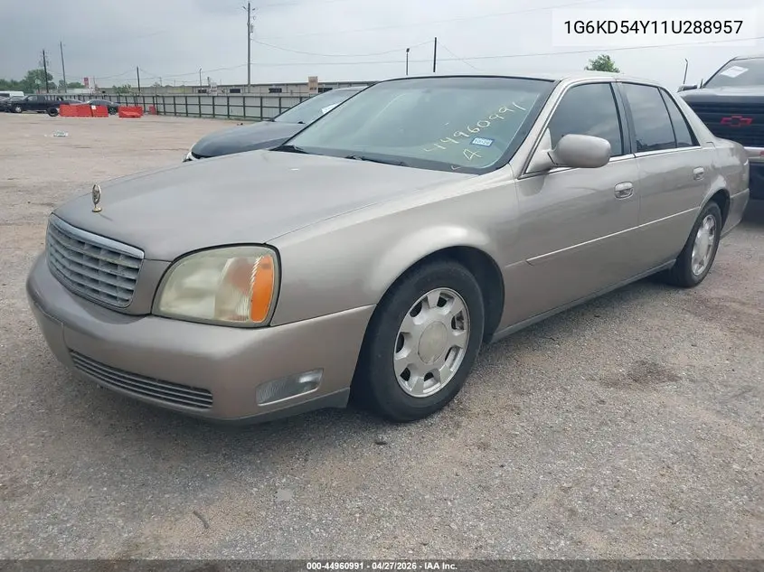2001 Cadillac Deville Standard VIN: 1G6KD54Y11U288957 Lot: 44960991