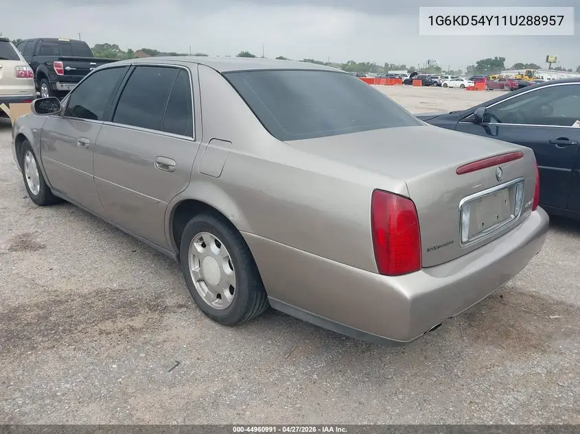 2001 Cadillac Deville Standard VIN: 1G6KD54Y11U288957 Lot: 44960991