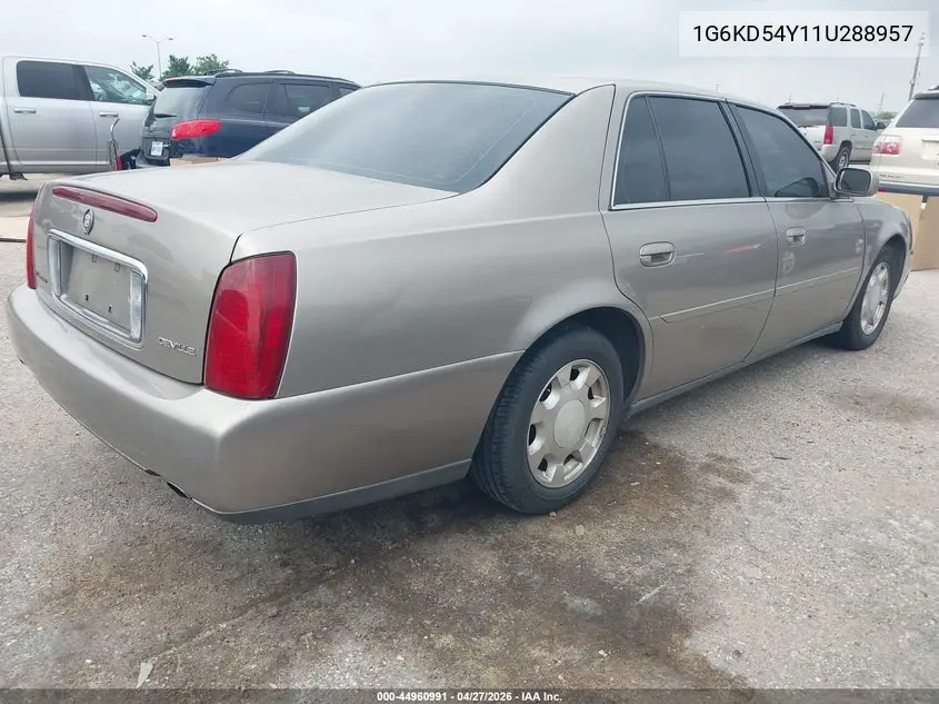 2001 Cadillac Deville Standard VIN: 1G6KD54Y11U288957 Lot: 44960991