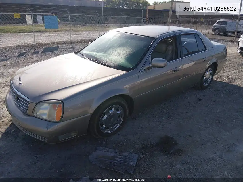 2001 Cadillac Deville Standard VIN: 1G6KD54Y41U286622 Lot: 44988115