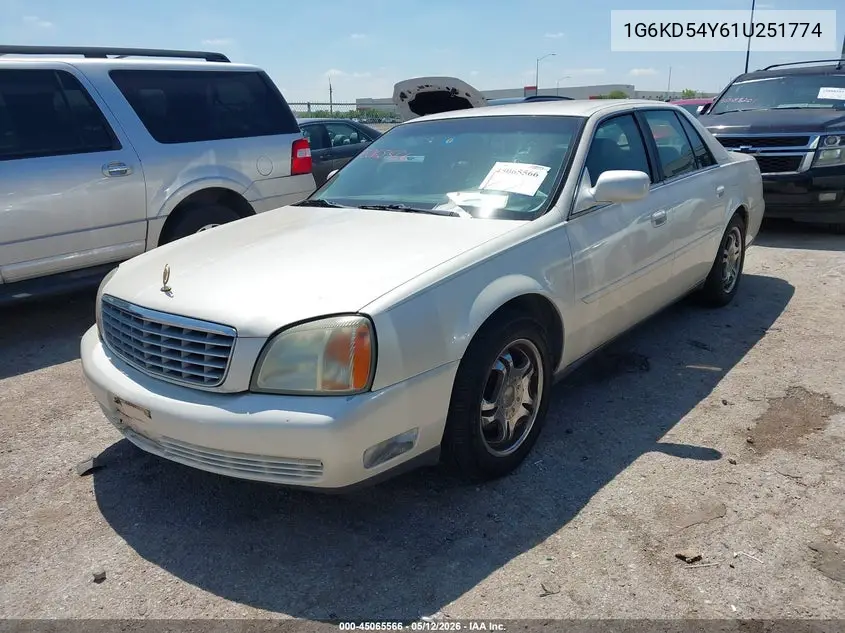 2001 Cadillac Deville Standard VIN: 1G6KD54Y61U251774 Lot: 45065566