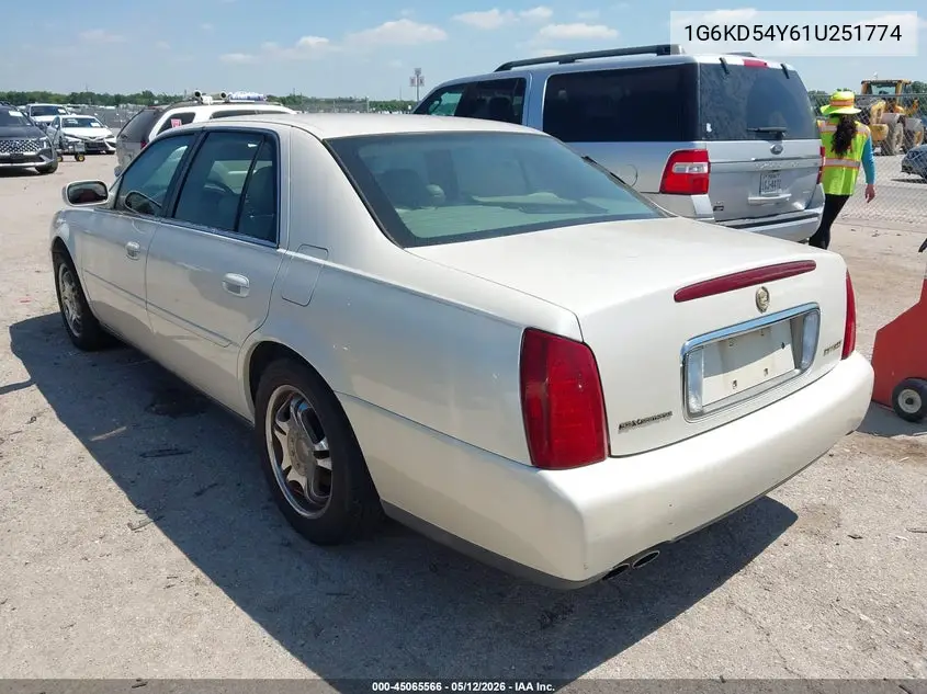 2001 Cadillac Deville Standard VIN: 1G6KD54Y61U251774 Lot: 45065566