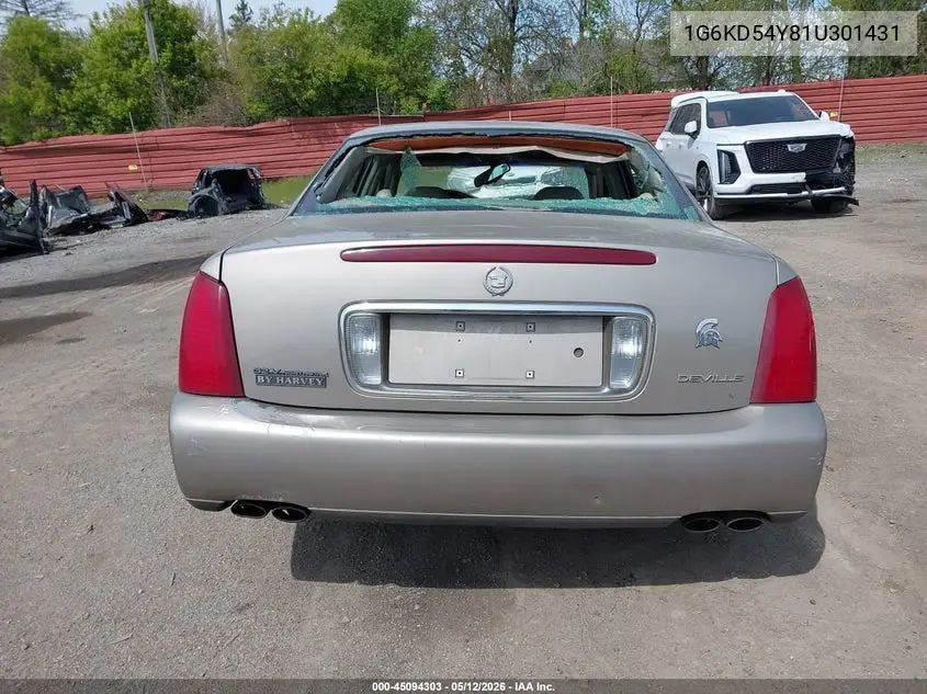 2001 Cadillac Deville Standard W/W20 VIN: 1G6KD54Y81U301431 Lot: 45094303
