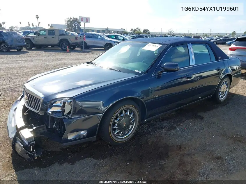 2001 Cadillac Deville Standard VIN: 1G6KD54YX1U199601 Lot: 45128726