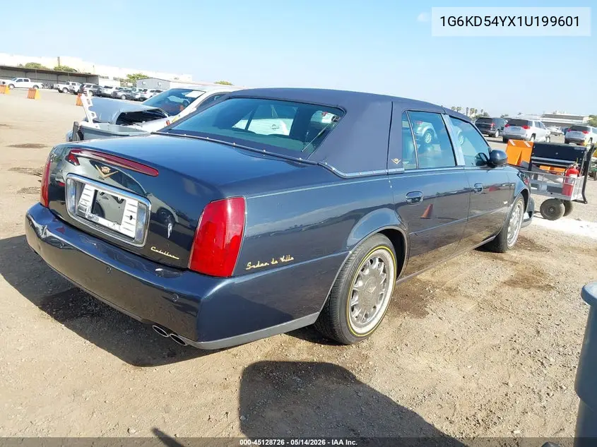 2001 Cadillac Deville Standard VIN: 1G6KD54YX1U199601 Lot: 45128726