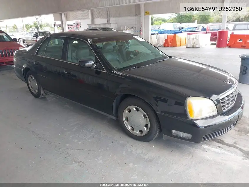 2001 Cadillac Deville Dhs VIN: 1G6KE54Y91U252950 Lot: 45301858