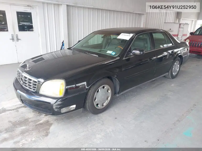 2001 Cadillac Deville Dhs VIN: 1G6KE54Y91U252950 Lot: 45301858