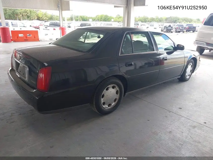 2001 Cadillac Deville Dhs VIN: 1G6KE54Y91U252950 Lot: 45301858