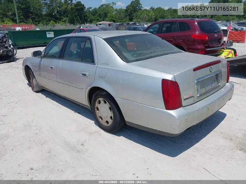 2001 Cadillac Deville Dhs VIN: 1G6KE57Y11U165281 Lot: 45325698