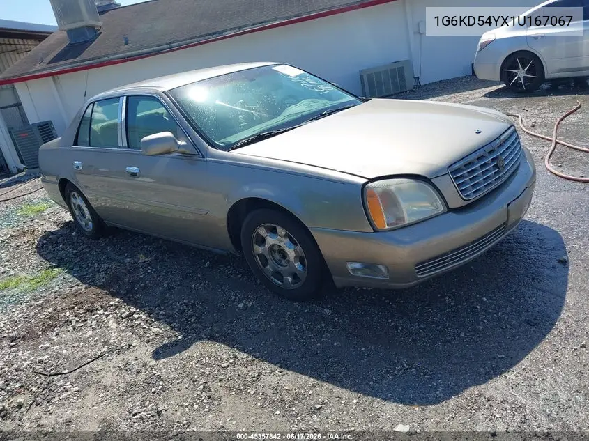 2001 Cadillac Deville Standard VIN: 1G6KD54YX1U167067 Lot: 45357842