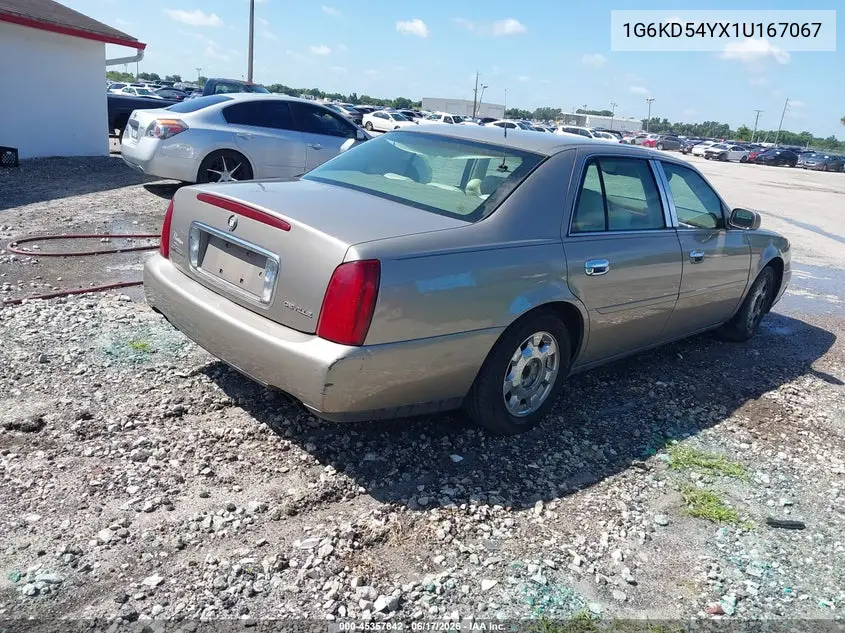 2001 Cadillac Deville Standard VIN: 1G6KD54YX1U167067 Lot: 45357842