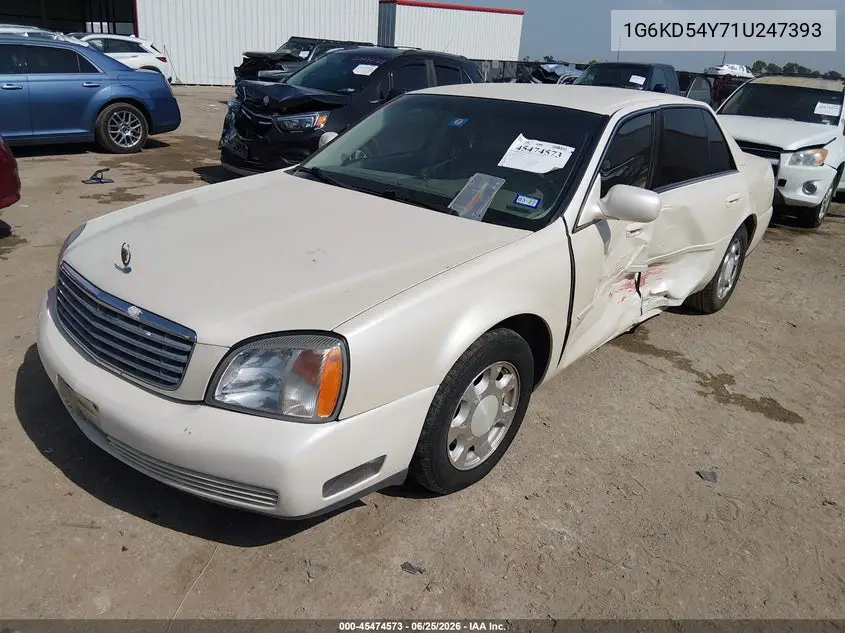 2001 Cadillac Deville Standard W/W20 VIN: 1G6KD54Y71U247393 Lot: 45474573