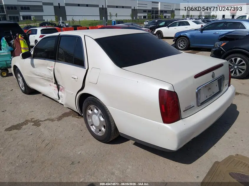 2001 Cadillac Deville Standard W/W20 VIN: 1G6KD54Y71U247393 Lot: 45474573