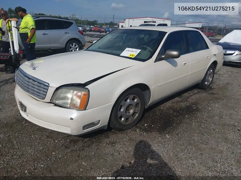 2001 Cadillac Deville Standard VIN: 1G6KD54Y21U275215 Lot: 45618633