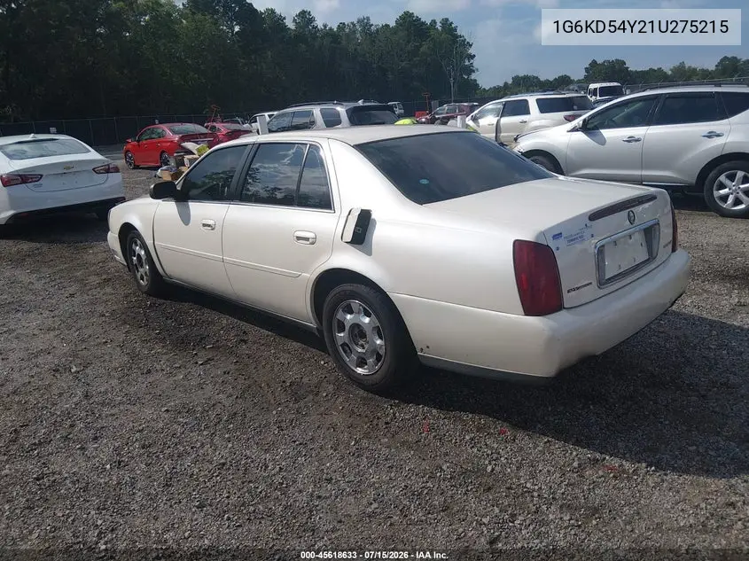 2001 Cadillac Deville Standard VIN: 1G6KD54Y21U275215 Lot: 45618633