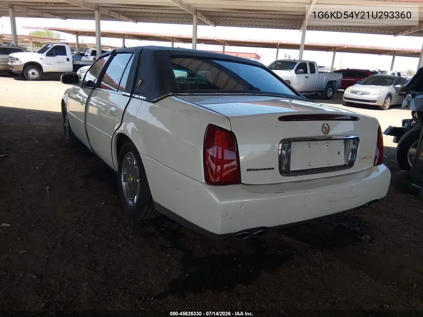2001 Cadillac Deville Standard VIN: 1G6KD54Y21U293360 Lot: 45626330