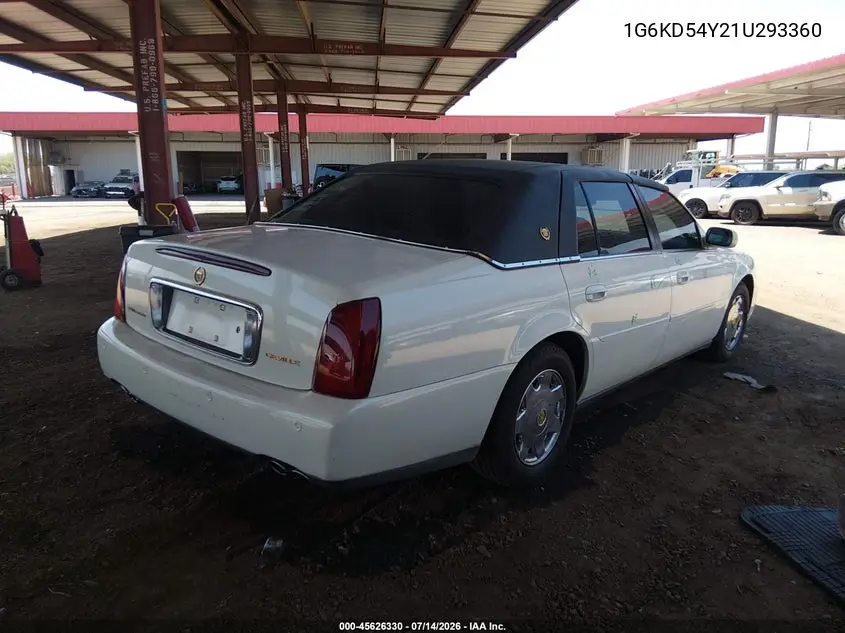 2001 Cadillac Deville Standard VIN: 1G6KD54Y21U293360 Lot: 45626330