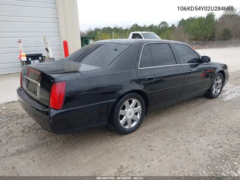 1G6KD54Y02U284688 2002 Cadillac Deville Standard