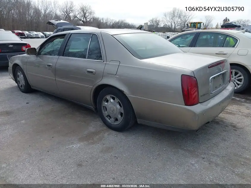2002 Cadillac Deville Standard VIN: 1G6KD54YX2U305790 Lot: 44687868