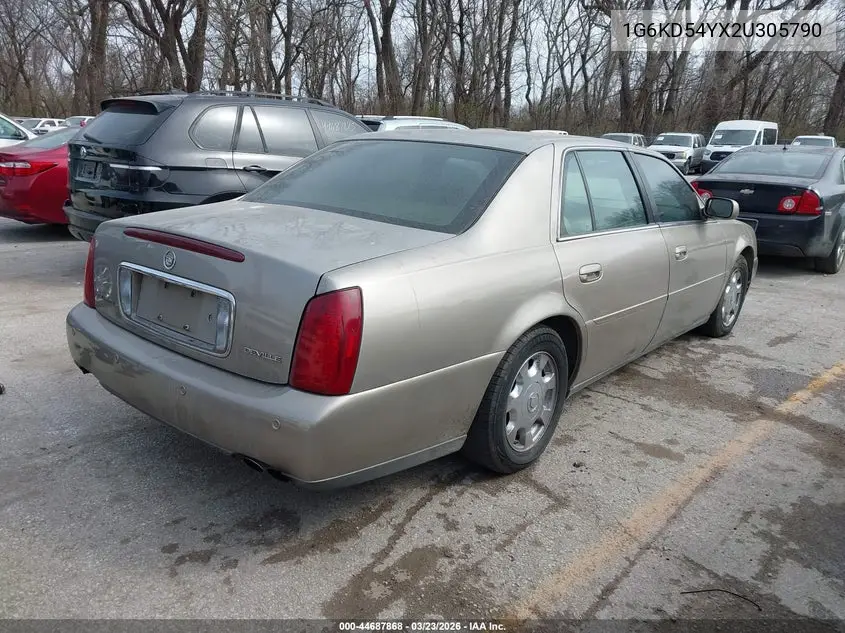 2002 Cadillac Deville Standard VIN: 1G6KD54YX2U305790 Lot: 44687868