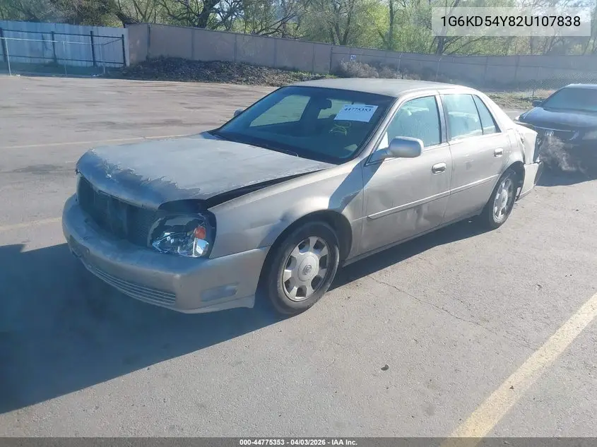 2002 Cadillac Deville Standard VIN: 1G6KD54Y82U107838 Lot: 44775353