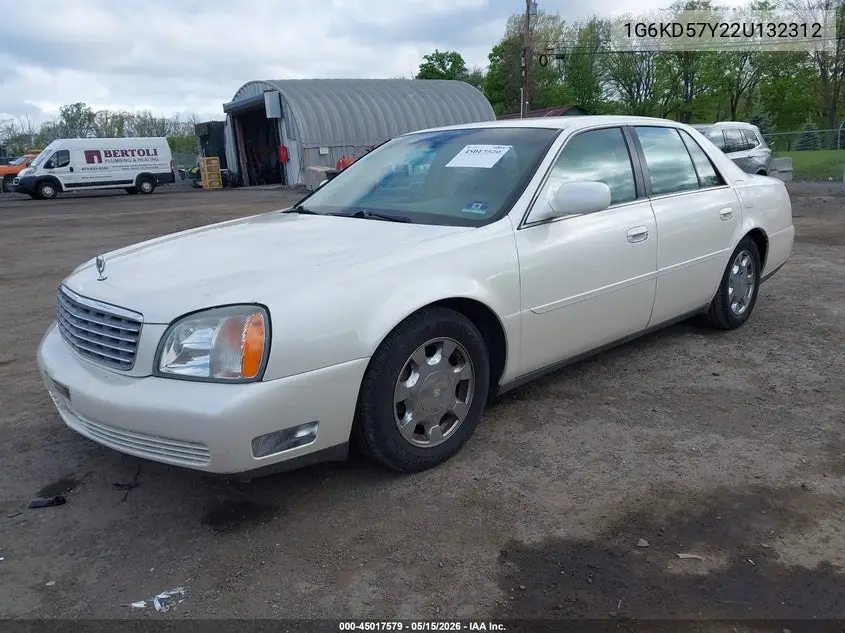 2002 Cadillac Deville Standard VIN: 1G6KD57Y22U132312 Lot: 45017579