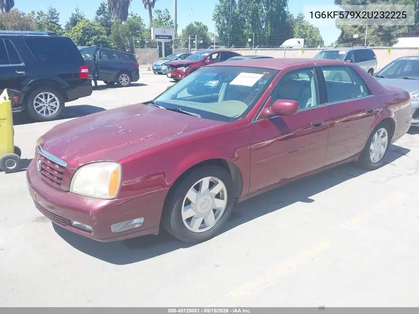 2002 Cadillac Deville Dts VIN: 1G6KF579X2U232225 Lot: 45128081