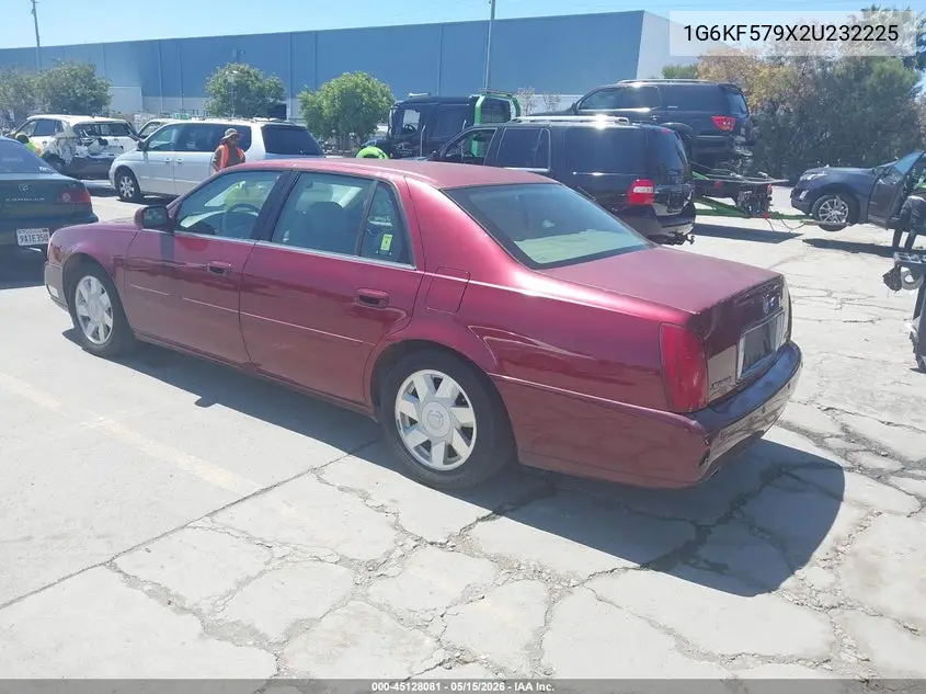 2002 Cadillac Deville Dts VIN: 1G6KF579X2U232225 Lot: 45128081