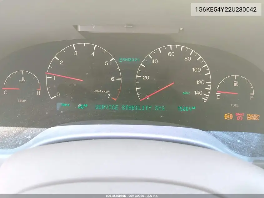 2002 Cadillac Deville Dhs VIN: 1G6KE54Y22U280042 Lot: 45350506